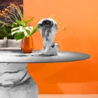 Klassisk design rundt bord, Ø140 og HPL top - Nittende århundrede af Slide Viadurini