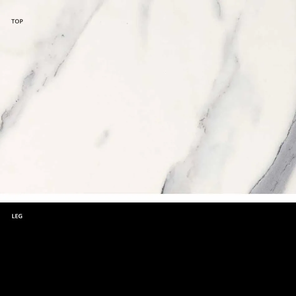 Klassisk design rundt bord, Ø140 og HPL top - Nittende århundrede af Slide Viadurini