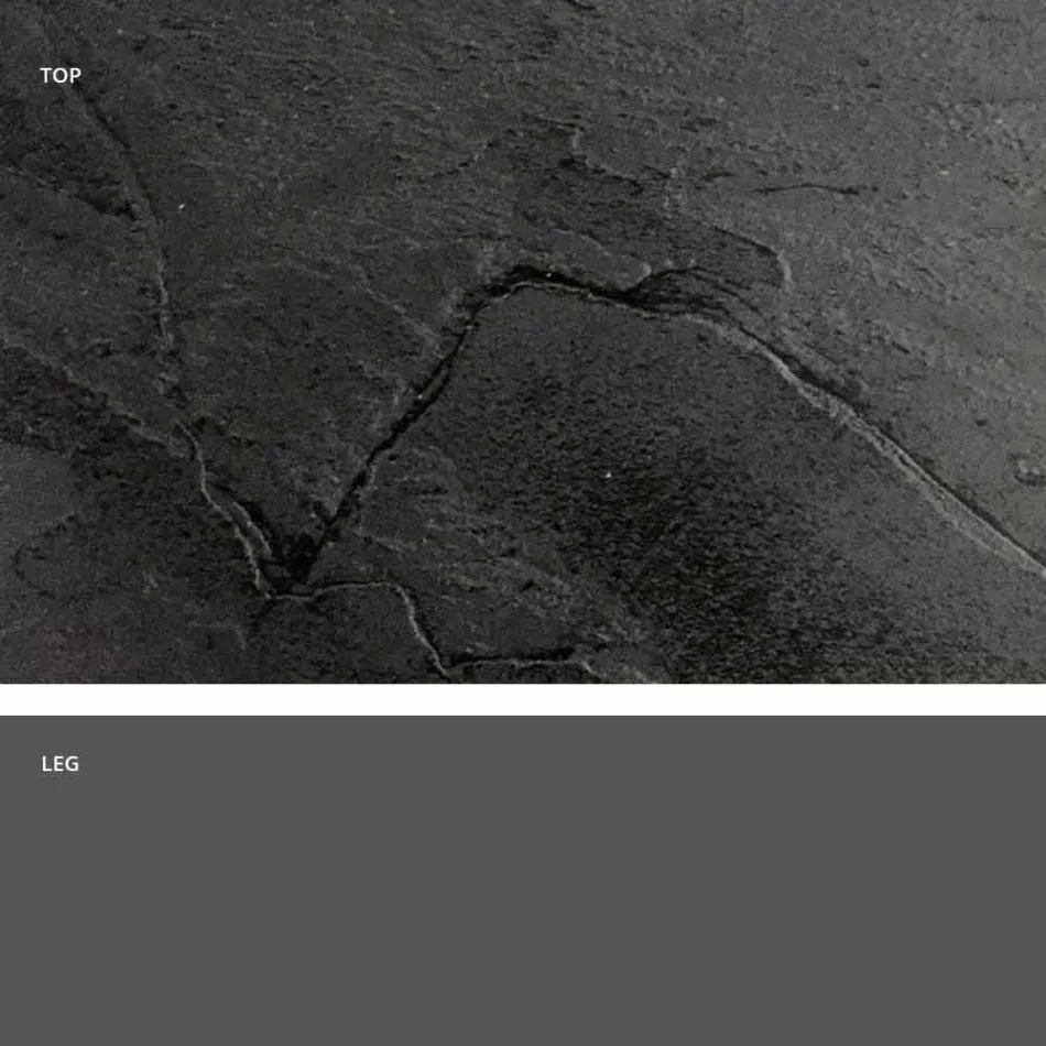 Klassisk design rundt bord, Ø140 og HPL top - Nittende århundrede af Slide Viadurini