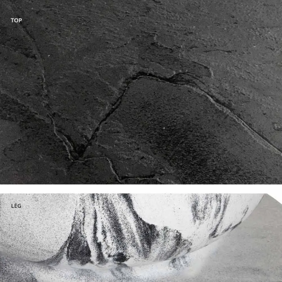 Klassisk design rundt bord, Ø140 og HPL top - Nittende århundrede af Slide Viadurini