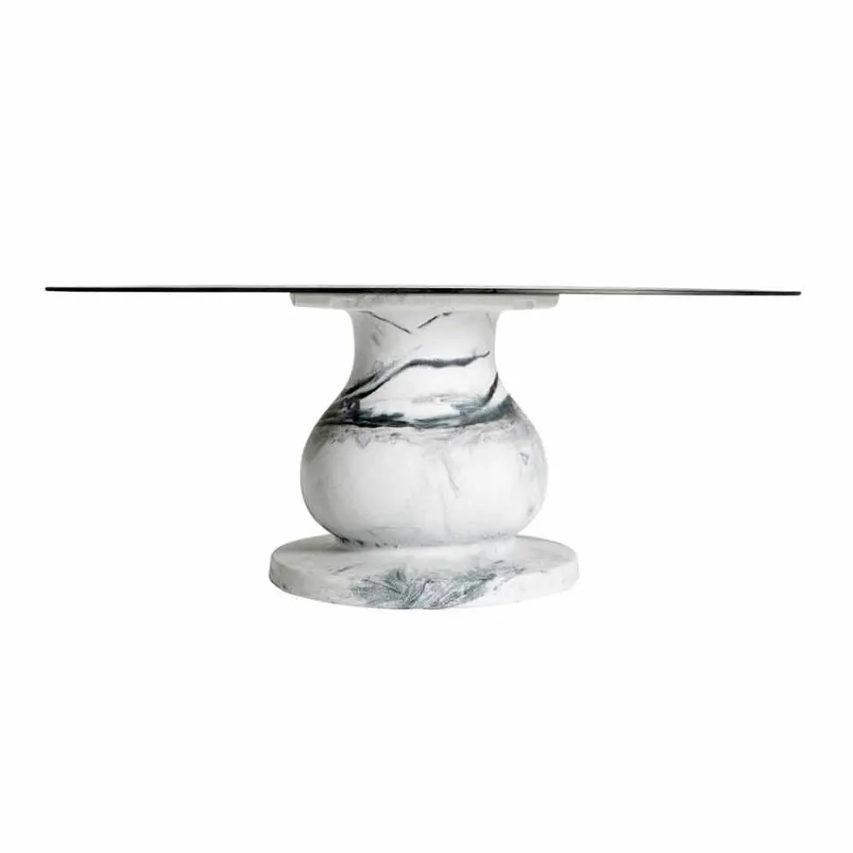 Klassisk design rundt bord, Ø140 og HPL top - Nittende århundrede af Slide Viadurini