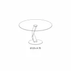 Rundt bord i moderne design i ekstra klart glas fremstillet i Italien - Akka Viadurini