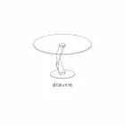 Rundt bord i moderne design i ekstra klart glas fremstillet i Italien - Akka Viadurini