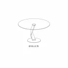 Rundt bord i moderne design i ekstra klart glas fremstillet i Italien - Akka Viadurini