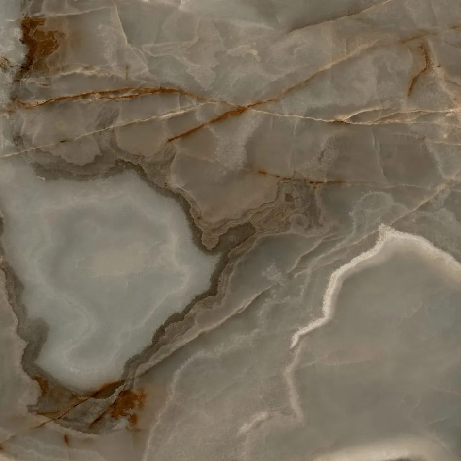 Fast Rundt Bord i Keramik og Stål Fremstillet i Italien - Saks Viadurini