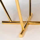 modeno Rundt bord med glasplade og Ozzy træindlæg Viadurini