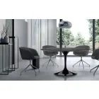 Moderne rundt bord i Carrara-marmor og Marquinia Made in Italy – Dollars Viadurini