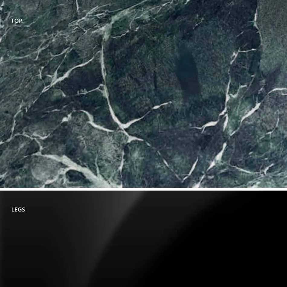 Moderne rundt bord i Carrara-marmor og Marquinia Made in Italy – Dollars Viadurini