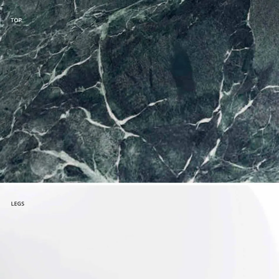 Moderne rundt bord i Carrara-marmor og Marquinia Made in Italy – Dollars Viadurini