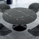 Moderne rundt bord i Marquinia-marmor lavet i Italien – Dollars Viadurini