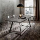 Spisebord med afbarket egetræsplade lavet i Italien - Pinocchio Viadurini