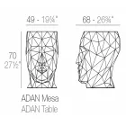 Adan ved Vondom design udendørs bord / afføring, i polyethylen Viadurini