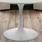 Rundt bord, der kan forlænges op til 170 cm i laminat Made in Italy - Dollars Viadurini
