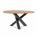 Rundt udendørs moderne bord med homemotion - Ruben Teak Wood Top