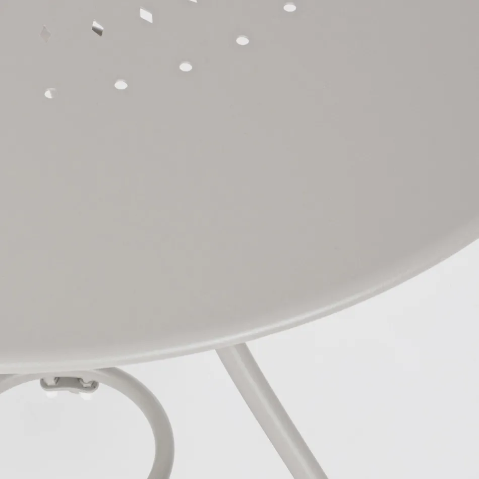 Shabby Chich stil rundt havebord i malet stål - fortryllelse Viadurini