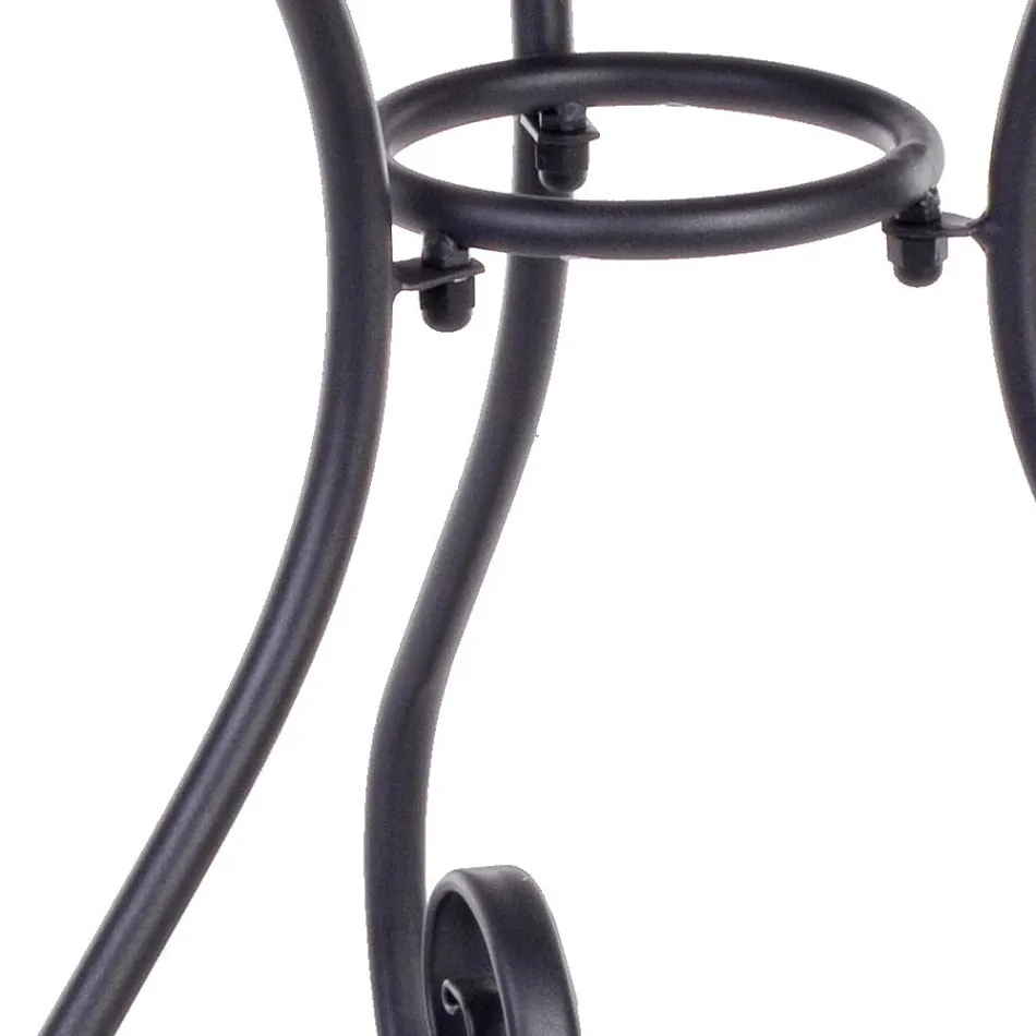 Shabby Chich stil rundt havebord i malet stål - fortryllelse Viadurini