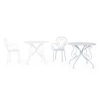 Shabby Chich stil rundt havebord i malet stål - fortryllelse Viadurini