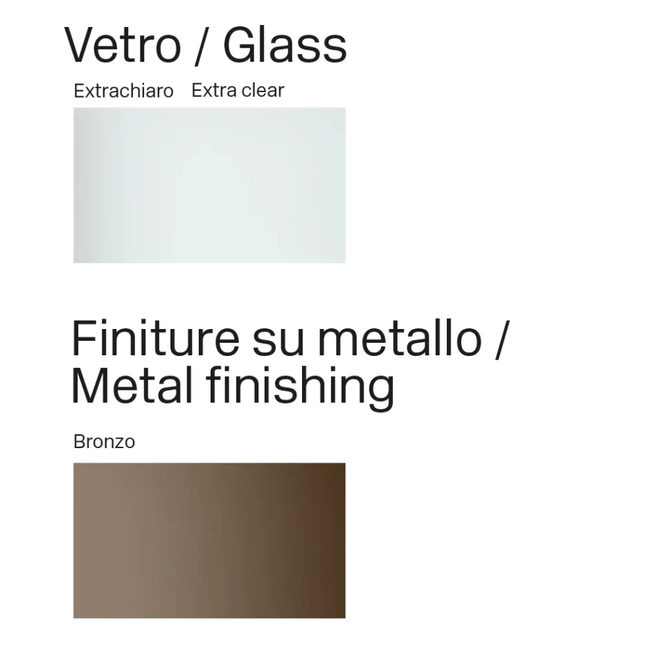 Rundt spisebord i ekstra klart glas, fremstillet i Italien - Duna Viadurini