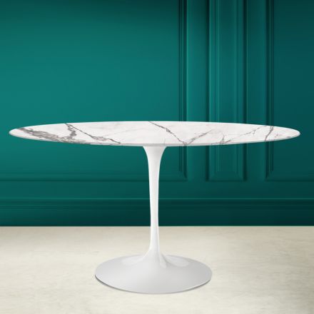 Tulipanbord Eero Saarine H 73 Oval i Invisible Select Ceramic Made in Italy - Scarlet Viadurini