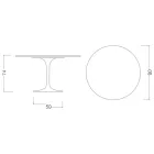 Tulipanbord Eero Saarinen H 73 i keramik Entzo Made in Italy - Scarlet Viadurini