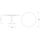 Tulipanbord Eero Saarinen H 73 i keramik Entzo Made in Italy - Scarlet Viadurini