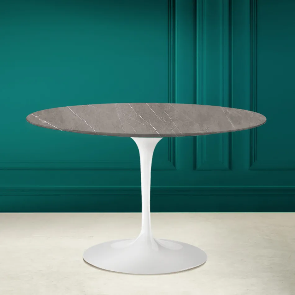 Tulipanbord Eero Saarinen H 73 i keramik Pietra Grey Made in Italy - Scarlet Viadurini
