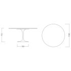 Tulipanbord Eero Saarinen H 73 i grå stenkeramik Made in Italy - Scarlet Viadurini