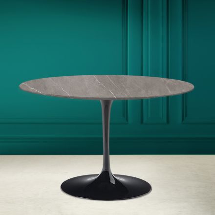 Tulipanbord Eero Saarinen H 73 i keramik Pietra Grey Made in Italy - Scarlet Viadurini