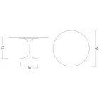 Tulipanbord Eero Saarinen H 73 i keramik Rem Made in Italy - Scarlet Viadurini