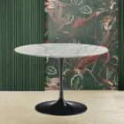 Tulipanbord Eero Saarinen H 73 i Carrara-marmor Statuarietto fremstillet i Italien - Scarlet Viadurini
