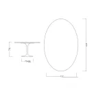 Tulipanbord Eero Saarinen H 73 Oval i keramik Kira Made in Italy - Scarlet Viadurini