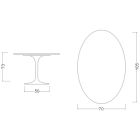 Tulipanbord Eero Saarinen H 73 Oval i Kira Keramik Made in Italy - Scarlet Viadurini