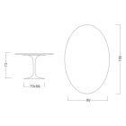Tulipanbord Eero Saarinen H 73 Oval i Marquinia Keramik Made in Italy - Scarlet Viadurini
