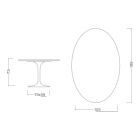 Tulipanbord Eero Saarinen H 73 Oval i Marquinia Keramik Made in Italy - Scarlet Viadurini