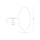 Tulipanbord Eero Saarinen H 73 Oval i keramik Morpheus Made in Italy - Scarlet Viadurini