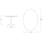 Tulipanbord Eero Saarinen H 73 Oval i keramik Morpheus Made in Italy - Scarlet Viadurini