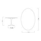 Tulipanbord Eero Saarinen H 73 Oval i keramik Rem Made in Italy - Scarlet Viadurini