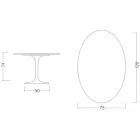 Tulipanbord Eero Saarinen H 73 Oval i keramik Rem Made in Italy - Scarlet Viadurini