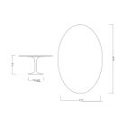 Tulipanbord Eero Saarinen H 73 Oval i Sirius Keramik Made in Italy - Scarlet Viadurini