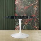 Tulipanbord Eero Saarinen H 73 Oval i Grøn Alpi Marble Made in Italy - Scarlet Viadurini