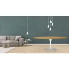 Tulipanbord Eero Saarinen H 73 Oval i naturlig eg fremstillet i Italien - Scarlet Viadurini