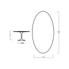 Eero Saarinen Tulip Table H 73 Oval i sortbejdset eg fremstillet i Italien - Scarlet Viadurini