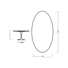 Eero Saarinen Tulip Table H 73 Oval i lys valnøddebejdset eg fremstillet i Italien - Scarlet Viadurini