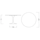 Tulip Table Eero Saarinen H 73 Round i absolut hvid fremstillet i Italien - Scarlet Viadurini