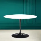 Tulip Table Eero Saarinen H 73 Round i absolut hvid fremstillet i Italien - Scarlet Viadurini