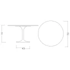 Tulipanbord Eero Saarinen H 73 Round i keramik Kira Made in Italy - Scarlet Viadurini