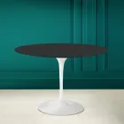 Tulipanbord Eero Saarinen H 73 Round i keramik Noir Soft Made in Italy - Scarlet Viadurini