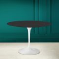 Tulip Eero Saarinen H 73 rundt bord i blød sort keramik Made in Italy - Scarlet