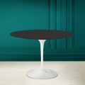 Tulipanbord Eero Saarinen H 73 Rundt i sort keramik Soft Made in Italy - Scarlet