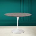 Tulipanbord Eero Saarinen H 73 Rundt i keramik Pietra Grey Made in Italy - Scarlet